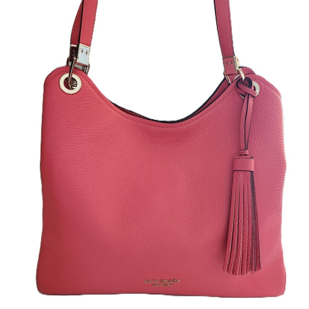 New Kate Spade NY Coral Leather Shoulder Bag Purse
